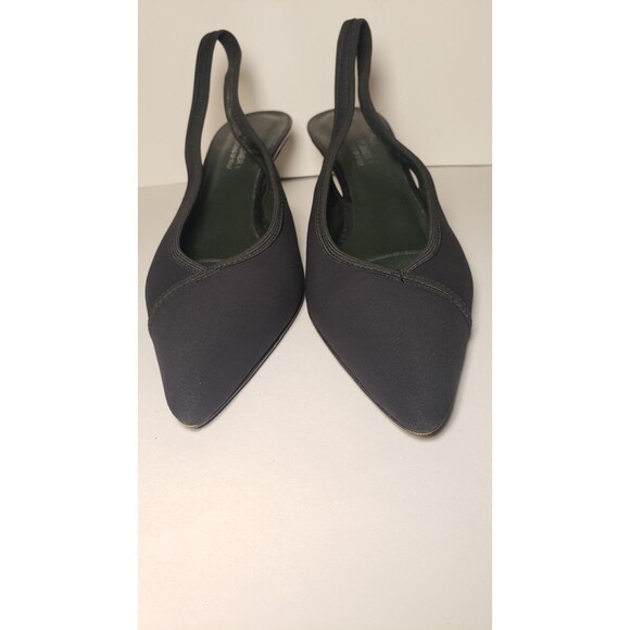 Donald J. Pliner Couture 'Ela' Size 8.5N Black Slingback Kitten Heels Italy - Picture 6 of 10